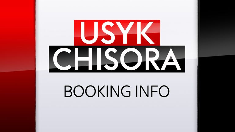 USYK VS CHISORA - BOOKING INFO