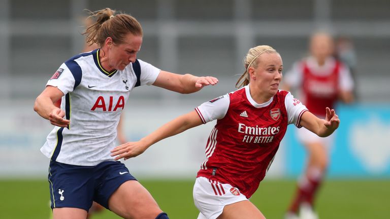 Women's Super League match between Arsenal Women and Tottenham Hotspur Women at Meadow Park on October 18, 2020