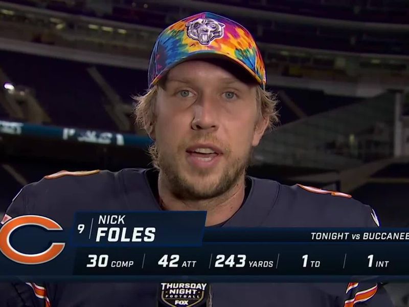 The Bears are 5-1, and Nick Foles is fired up after another ugly