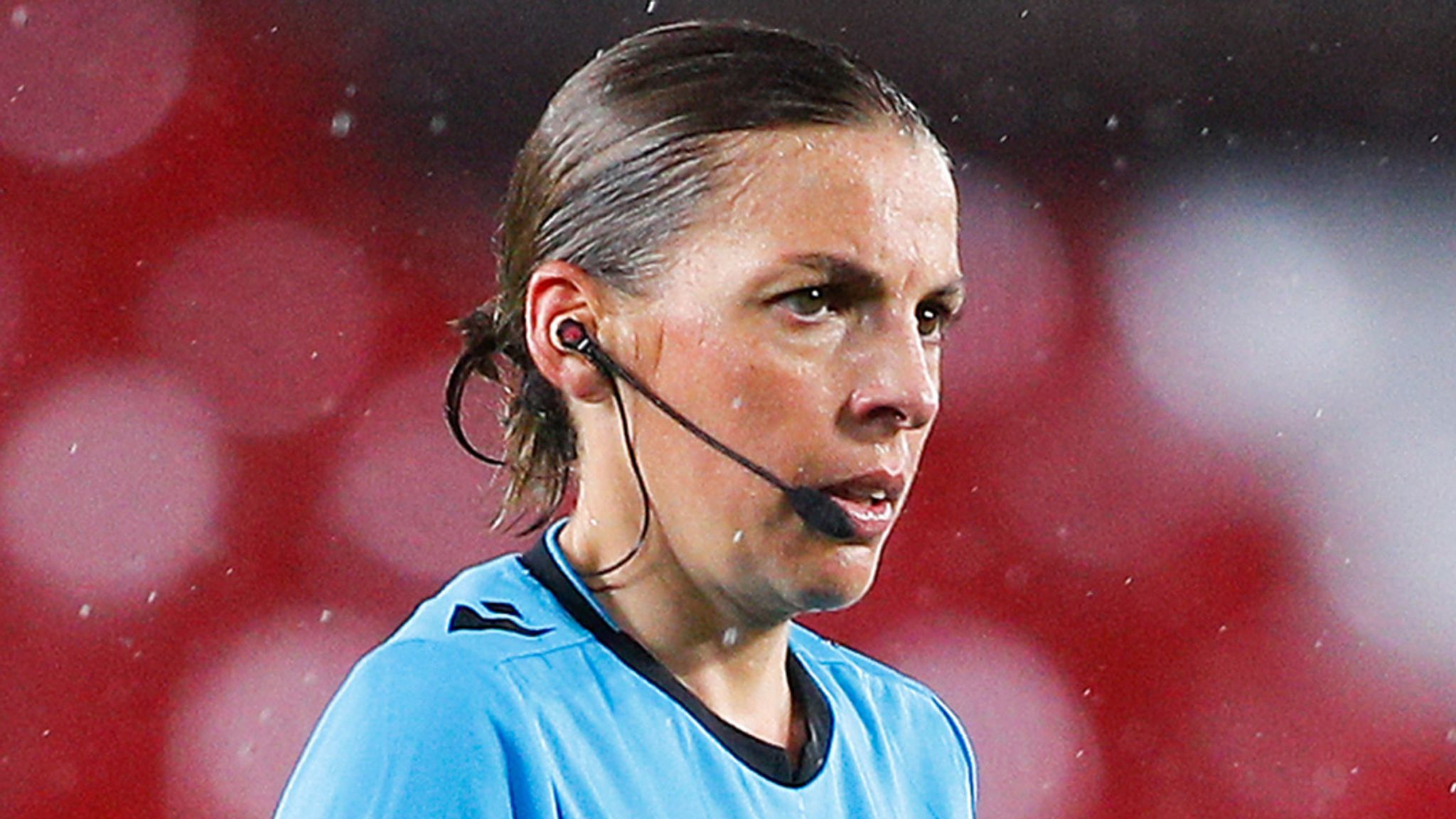 Stephanie Frappart makes history as first female referee for match