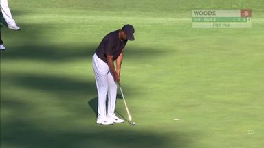 Tiger misses three-foot putt for par!