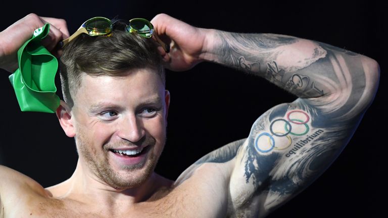 Adam Peaty pictured in 2019