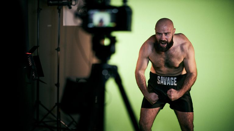 HANDOUT PICTURE COMPLIMENTS OF MATCHROOM BOXING.Alen Babic during todays Media Day.17 November 2020.Picture By Mark Robinson.          