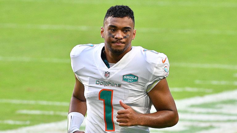 Relive some of Tua Tagovailoa&#39;s best plays as he helped the Miami Dolphins beat the Los Angeles Rams on his first start in the NFL.