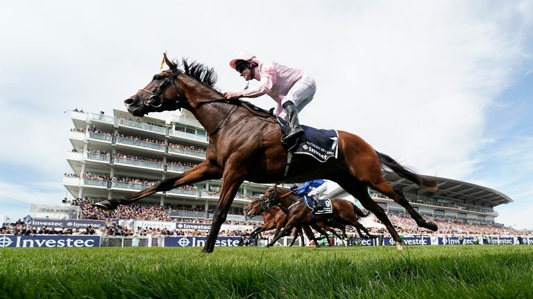 Seamie Heffernan rode Anthony Van Dyck to victory at The Investec Derby Stakes at Epsom Racecourse last year