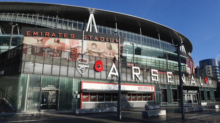 Exterior of Arsenal's Emirates Stadium