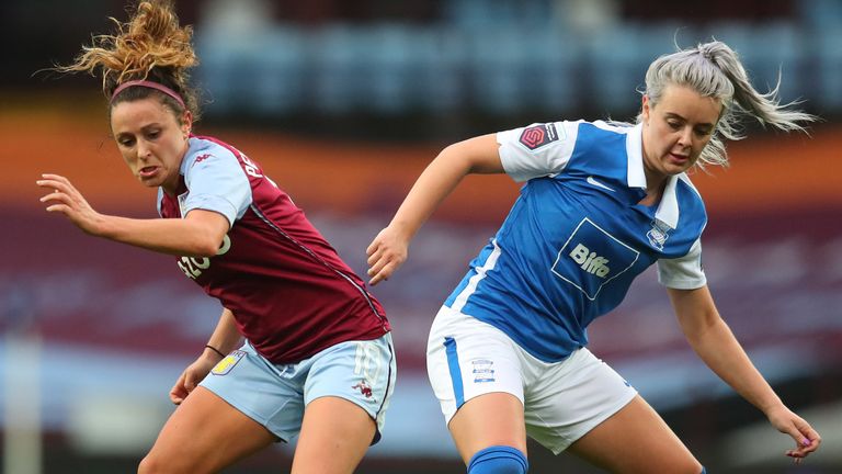 The WSL teams were playing the derby at Villa Park for the first time