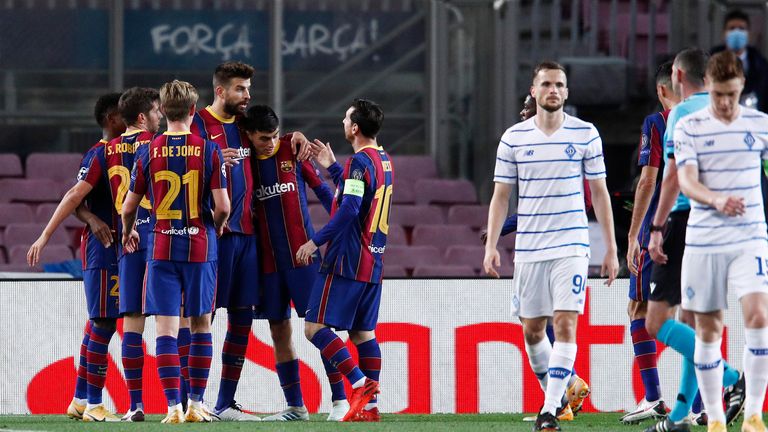 Barcelona maintained their perfect start in the Champions League