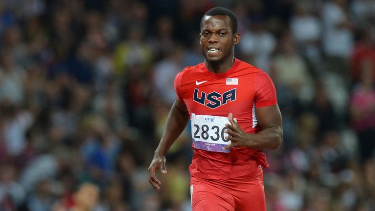 Blake Leeper crosses the finish line at the London 2012 Paralympic Games 