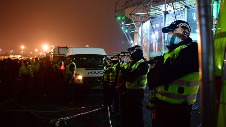 Police at Celtic Park