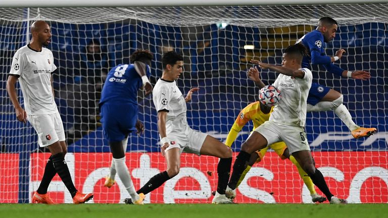 With the game finely poised at 1-0, Chelsea were awarded a penalty when Tammy Abraham's shot ricocheted off Dalbert's foot and hit his arm