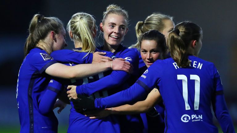 Chelsea were thankful for a late own goal from Pernille Harder's cross