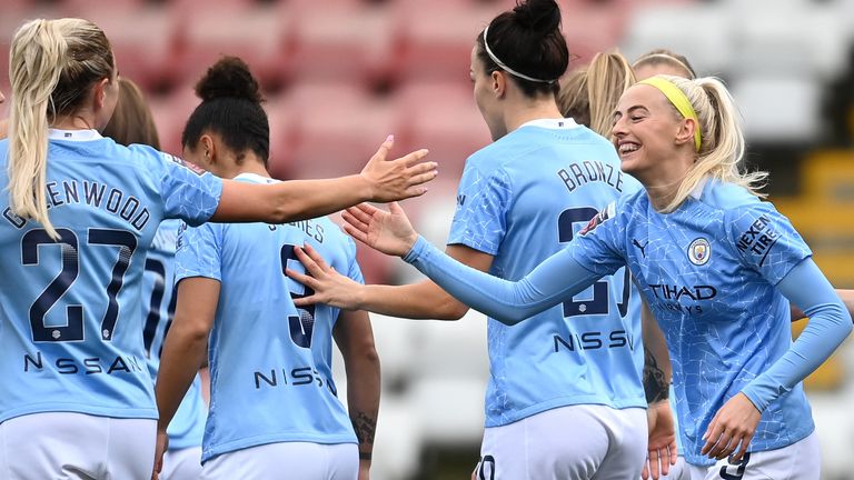 Man Utd Women 2-2 Man City Women: Honours even in Women's Super