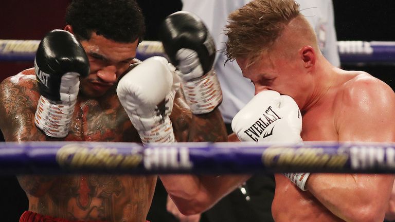 HANDOUT PICTURE COMPLIMENTS OF MATCHROOM BOXING.Conor Benn and Sebastian Formella, WBA Continental Welterweight Title..21 November 2020.Picture By Mark Robinson.