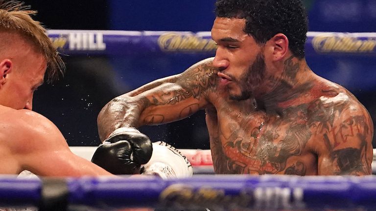 HANDOUT PICTURE COMPLIMENTS OF MATCHROOM BOXING.Conor Benn and Sebastian Formella, WBA Continental Welterweight Title..21 November 2020.Picture By Dave Thompson.