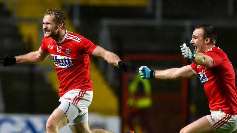 Ruairi Deane and Mattie Taylor celebrate the victory