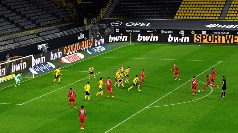 David Alaba's deflected effort after a well-worked free-kick brought Bayern level before half-time