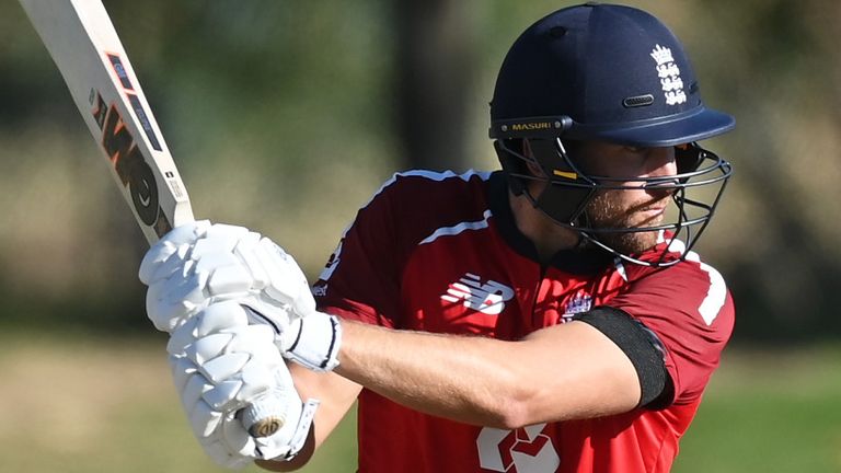 Dawid Malan in action against South Africa in the second T20