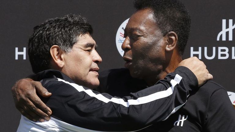 Diego Maradona and Pele are the selection of many people as the two greatest footballers of all time