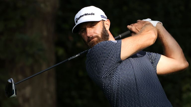Dustin Johnson during the final round of The Mastera