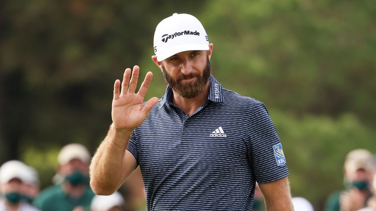 Dustin Johnson after winning The Masters