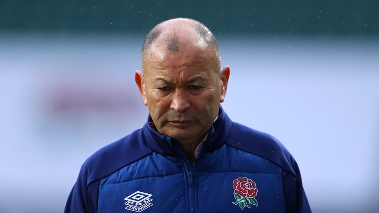 Eddie Jones pictured during England&#39;s Autumn Nations Cup game against Georgia