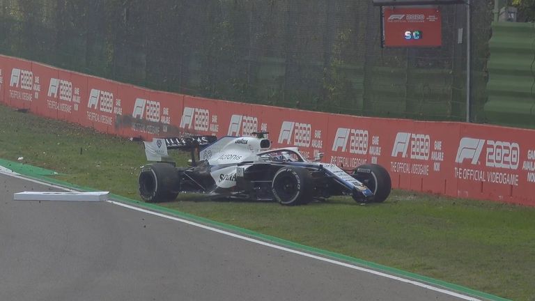 Russell crashed behind the Safety Car