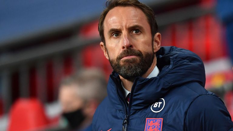 Trener reprezentacji Anglii Gareth Southgate przed międzynarodowym meczem z Republiką Irlandii na Wembley