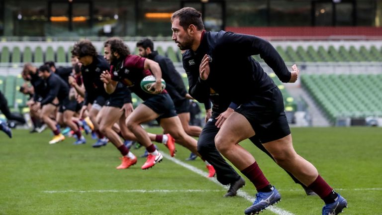 Georgia going through their paces ahead of their clash with Ireland