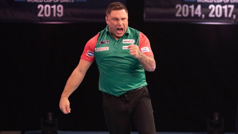 Gerwyn Price was on song for Wales again as he won his opening rubber against Gabriel Clemens