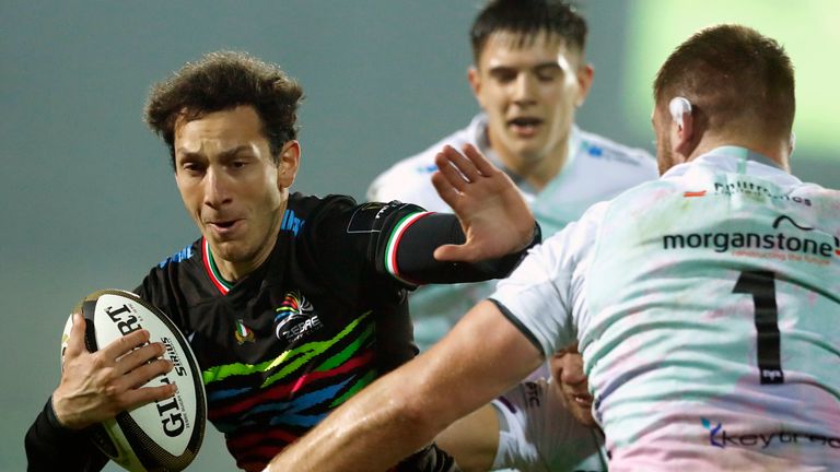 Giovanni D’Onofrio attacks for Zebre