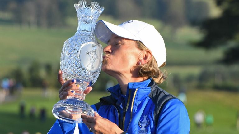 Catriona Matthew after Europe won the Solheim Cup in 2019