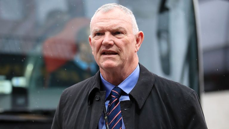 Former FA chairman Greg Clarke pictured before a 2018 World Cup qualifying match in 2017