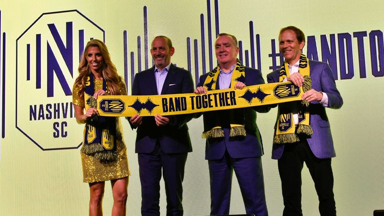 Nashville expansion into MLS celebrated by Don Garber and Ian Ayre (Pic: USA Today/MLS)