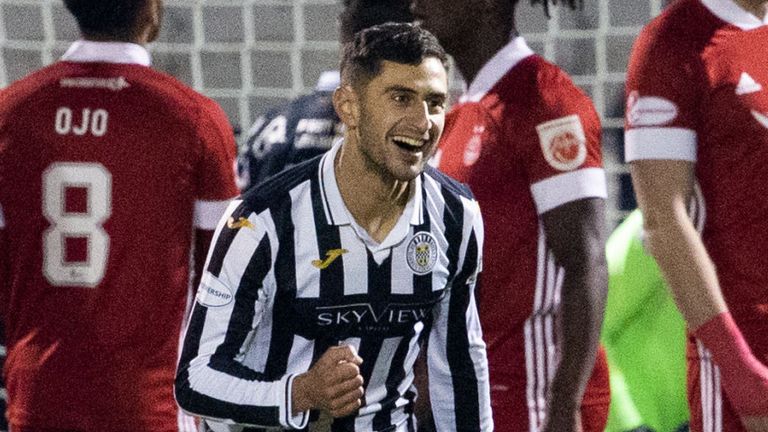 Ilkay Durmus celebrates scoring against Aberdeen