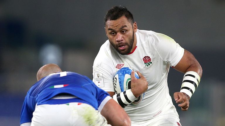 Billy Vunipola in action during England's 2020 Six Nations win away to Italy