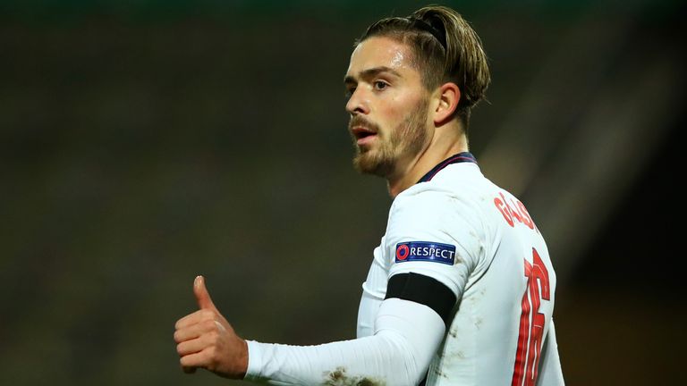 Jack Grealish in action for England against Belgium