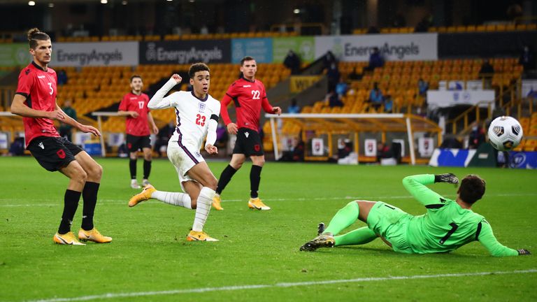 England U21s 5-0 Albania U21s: Debut objective for Bayern Munich midfielder Jamal Musiala as ...