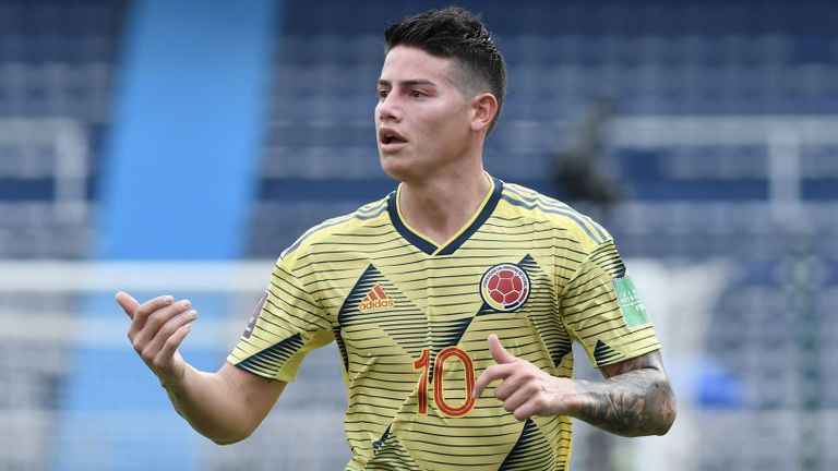 James Rodriguez was part of the Colombia team beaten 3-0 by Uruguay in their World Cup qualifier last week