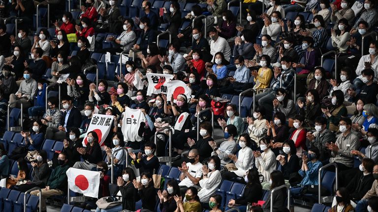 Around 2,000 fans were in attendance at the test event in Tokyo