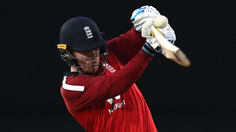 PAARL, SOUTH AFRICA - NOVEMBER 23: Jason Roy of England plays a shot during the warm up match between Team Morgan and Team Buttler at Boland Park on November 23, 2020 in Paarl, South Africa