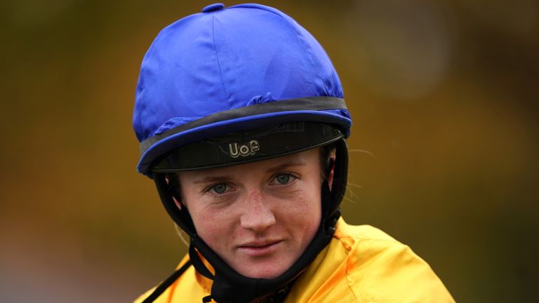 Jockey Hollie Doyle after winning the Phil Bull Trophy Conditions Stakes on Stag Horn at Pontefract