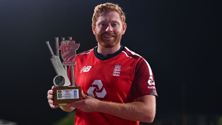 England's Jonny Bairstow was named Player of the Match after his unbeaten 86 secured a five-wicket win over South Africa in the first T20I at Cape Town
