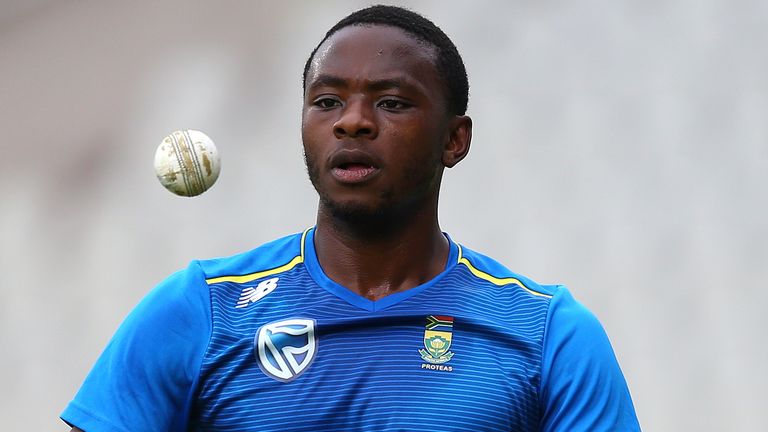 Kagiso Rabada of South Africa during a training session at Old Trafford during the ICC Cricket World Cup on July 04, 2019 in Manchester, England. (Photo by Alex Livesey/Getty Images)