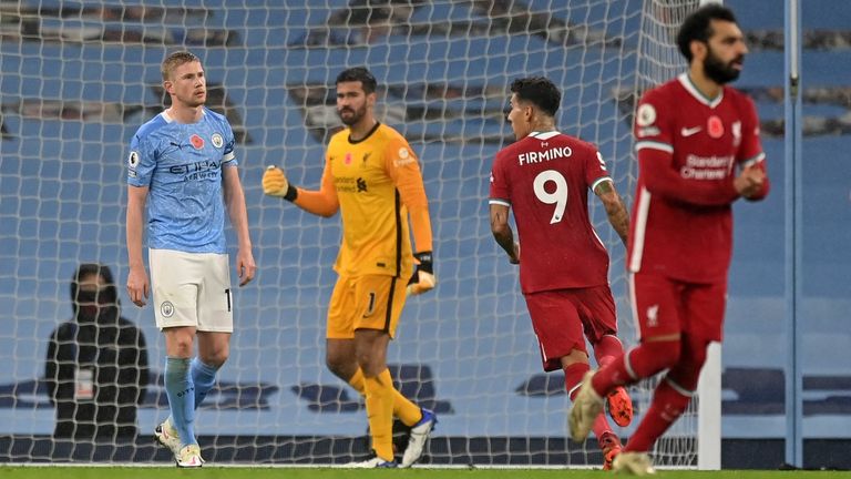 Man City 1 1 Liverpool Kevin De Bruyne Misses Penalty In Gripping Draw Football News Sky Sports