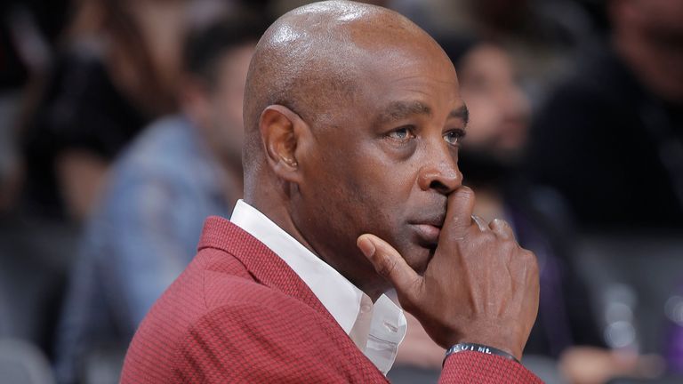 SACRAMENTO, CA - APRIL 4: Head Coach Larry Drew of the Cleveland Cavaliers looks on during the game against the Sacramento Kings on April 4, 2019 at Golden 1 Center in Sacramento, California. NOTE TO USER: User expressly acknowledges and agrees that, by downloading and or using this photograph, User is consenting to the terms and conditions of the Getty Images Agreement. Mandatory Copyright Notice: Copyright 2019 NBAE (Photo by Rocky Widner/NBAE via Getty Images)