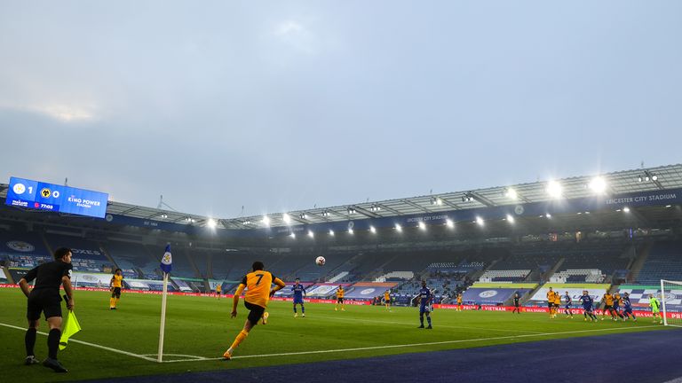 Premier League matches are being played in empty stadiums