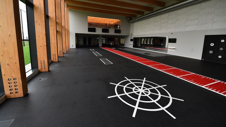 The gym in Liverpool's new training centre