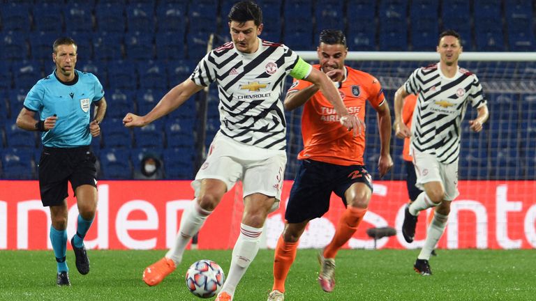 ISTANBUL, TURKEY - NOVEMBER 04:  during the UEFA Champions League Group H stage match between Istanbul Basaksehir and Manchester United at Basaksehir Fatih Terim Stadyumu on November 04, 2020 in Istanbul, Turkey. (Photo by Burak Kara/Getty Images)