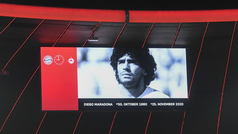 Bayern Munich pay tribute to Diego Maradona